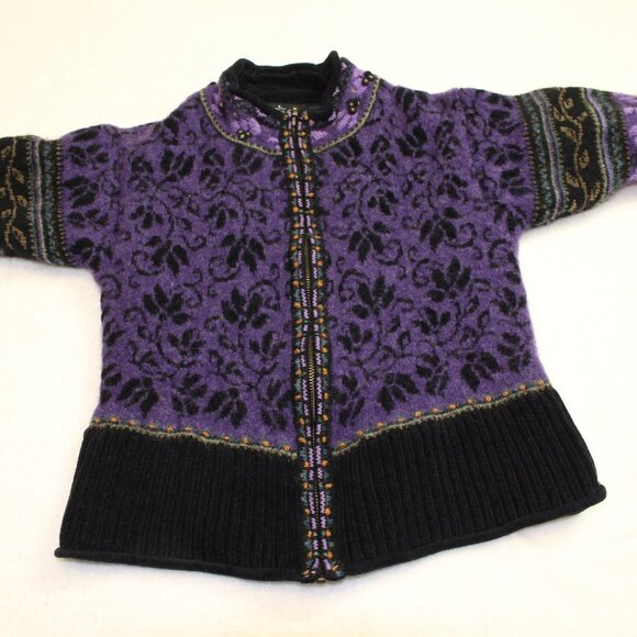 Icelandic Design Wool Sweater Full Zip Jacket Womens Small - Picture 5 of 8